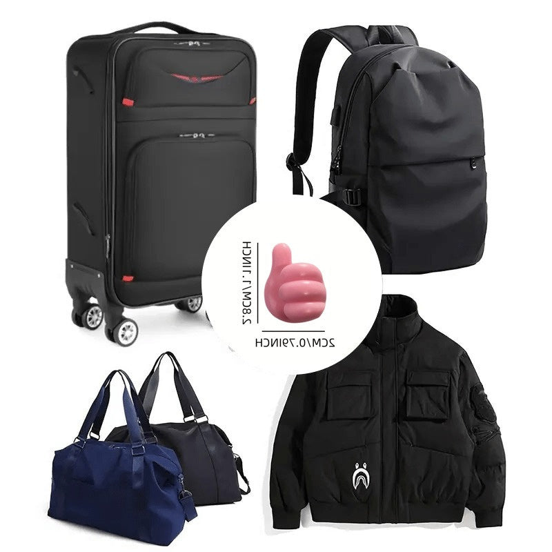 10 Thumb shaped Hooks - Non drilling Adhesive Hooks for Home, Kitchen, and Bedroom, Made of Plastic Material, Suitable for Charging Cables, Tables, and Drawers, Home Storage Organizer, Utility Hooks