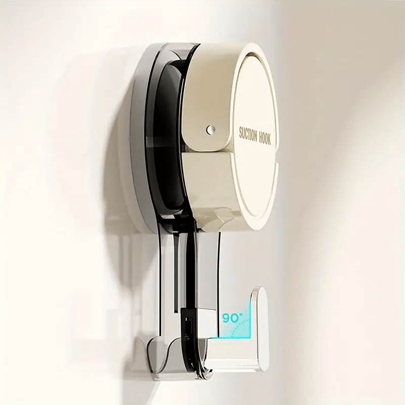 A Powerful Vacuum No-Drill And Self-Adhesive Towel Rack with Suction Cup Hooks, Featuring Strong Self-Adhesive Wall Hooks Available in Three Colors (White, Green, Beige) - a Durable Plastic Towel Rack for Kitchen, Bathroom