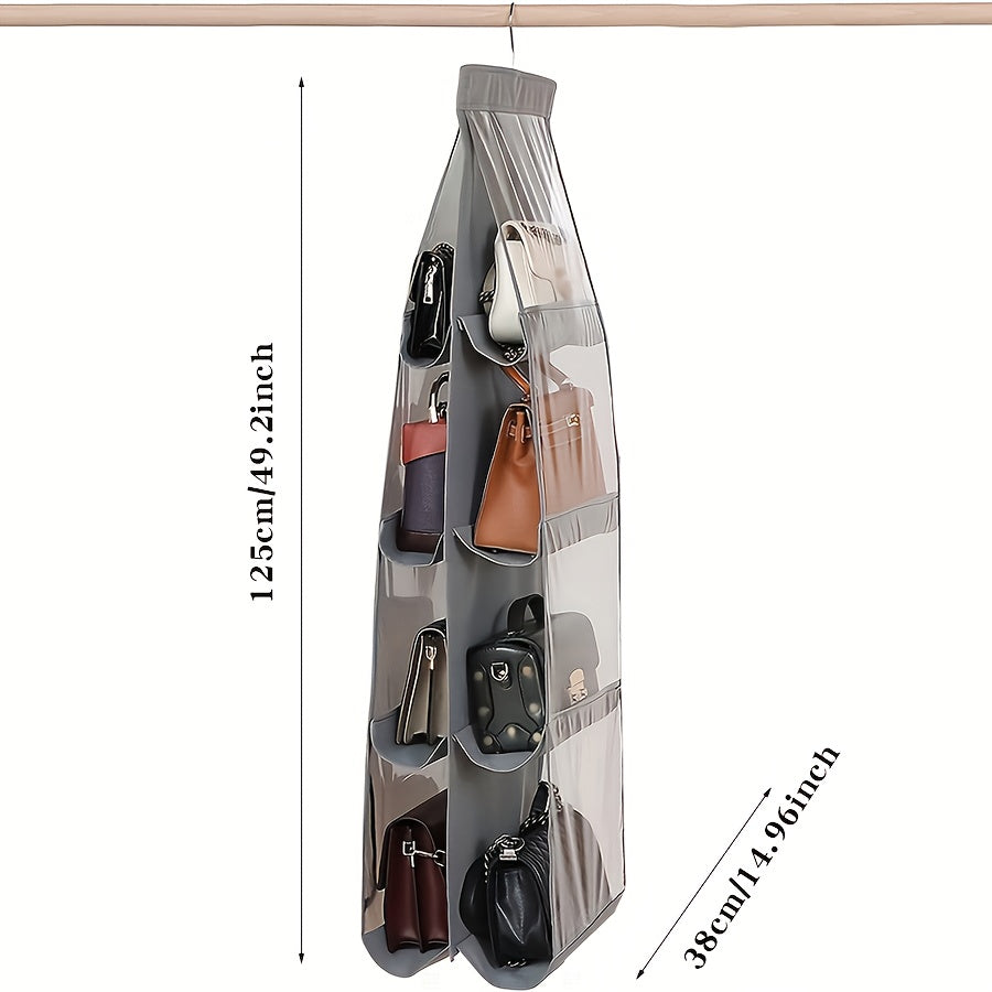 Hanging Storage Bag with 8 Pockets, Ideal for Organizing Closets, Featuring a Dust Cover And a Space-Saving Foldable Design