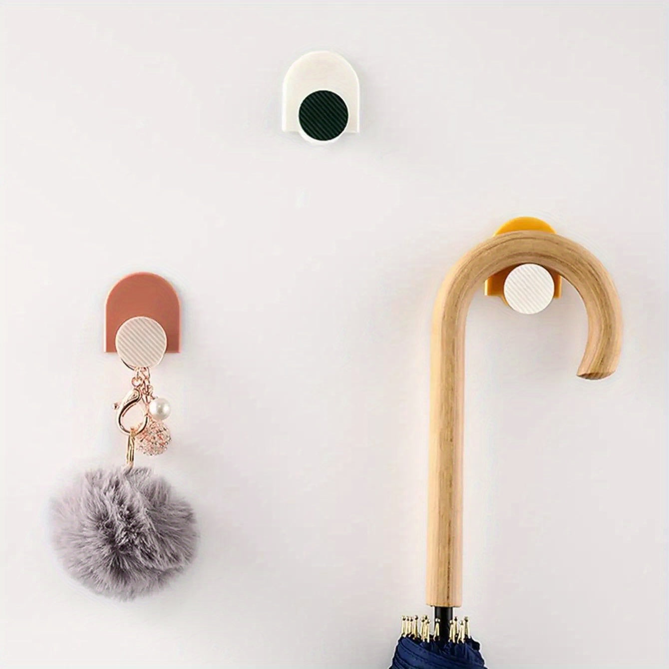 4pcs - Premium Adhesive Wall Hooks-Easy Install Space-Saving Towel\u002F Coat Hooks for Hanging Hats in Bathroom Kitchen or Bedroom